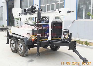 سعر جيد 150m Dth Mud Drilling مقطورة محمولة على جهاز الحفر مع 45kw ديزل TWD150 الانترنت
