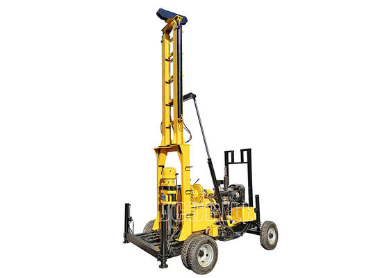 50hp حفر بئر ماء صغير جهاز حفر محرك ديزل نوع مقطورة 600m