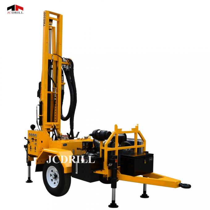 حفر آبار المياه JC DRILL TWD 150 Wheel Trailer DTH Rig Water Well Drilling 2